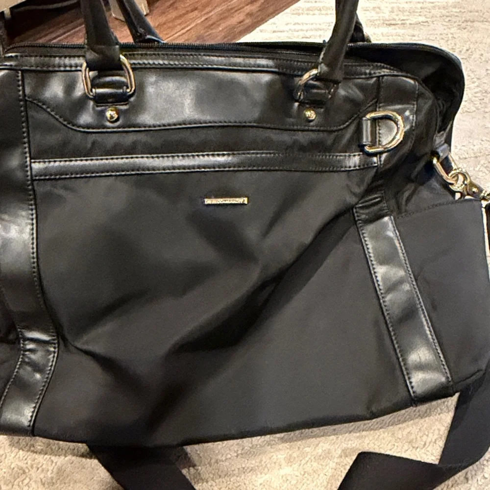 Rebecca Minkoff Leather Knocked Up Diaper Bag Women's Black Travel Everyday